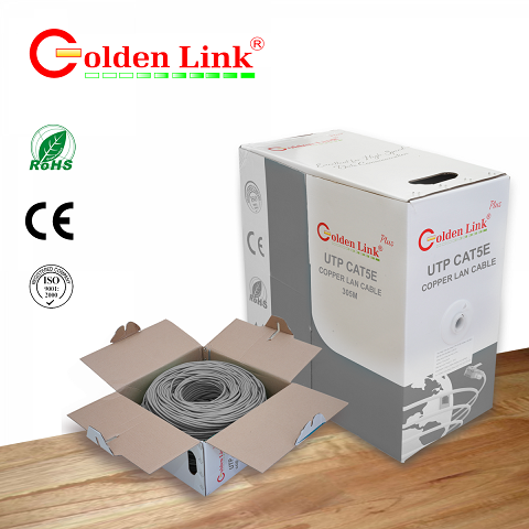 C&#225;p Mạng UTP Copper Golden Link Cat 5E (X&#225;m/ Đồng nguy&#234;n chất) 418HT